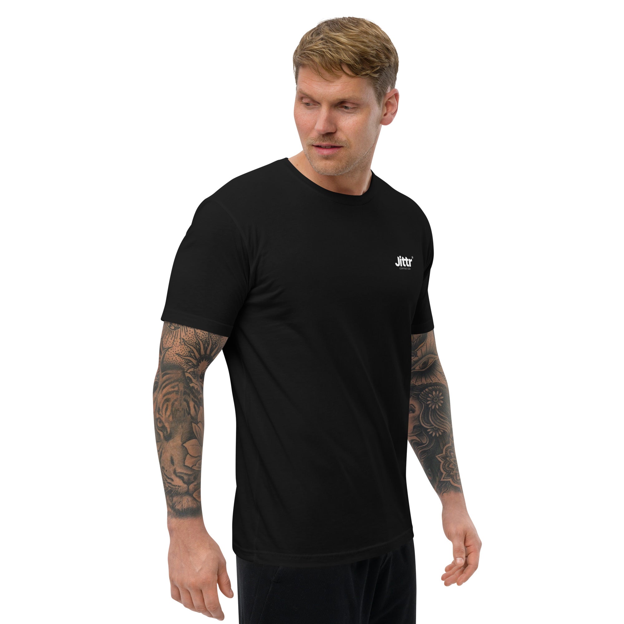 Men's Black Short Sleeve T-shirt. - Jittr Coffee Co