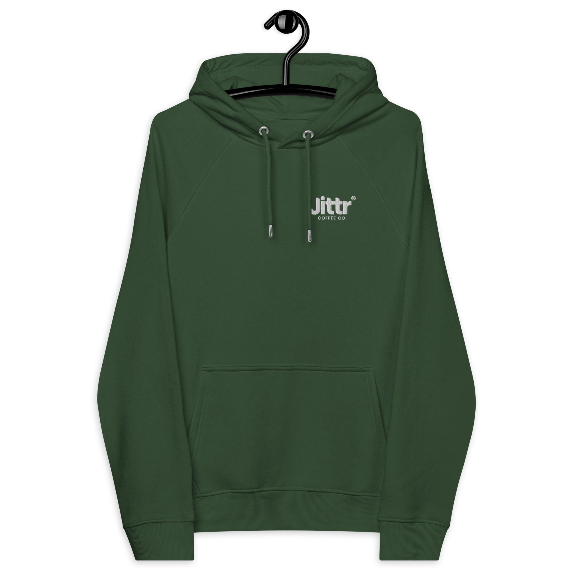 Unisex Embroidered Eco Raglan Hoodie. - Jittr Coffee Co