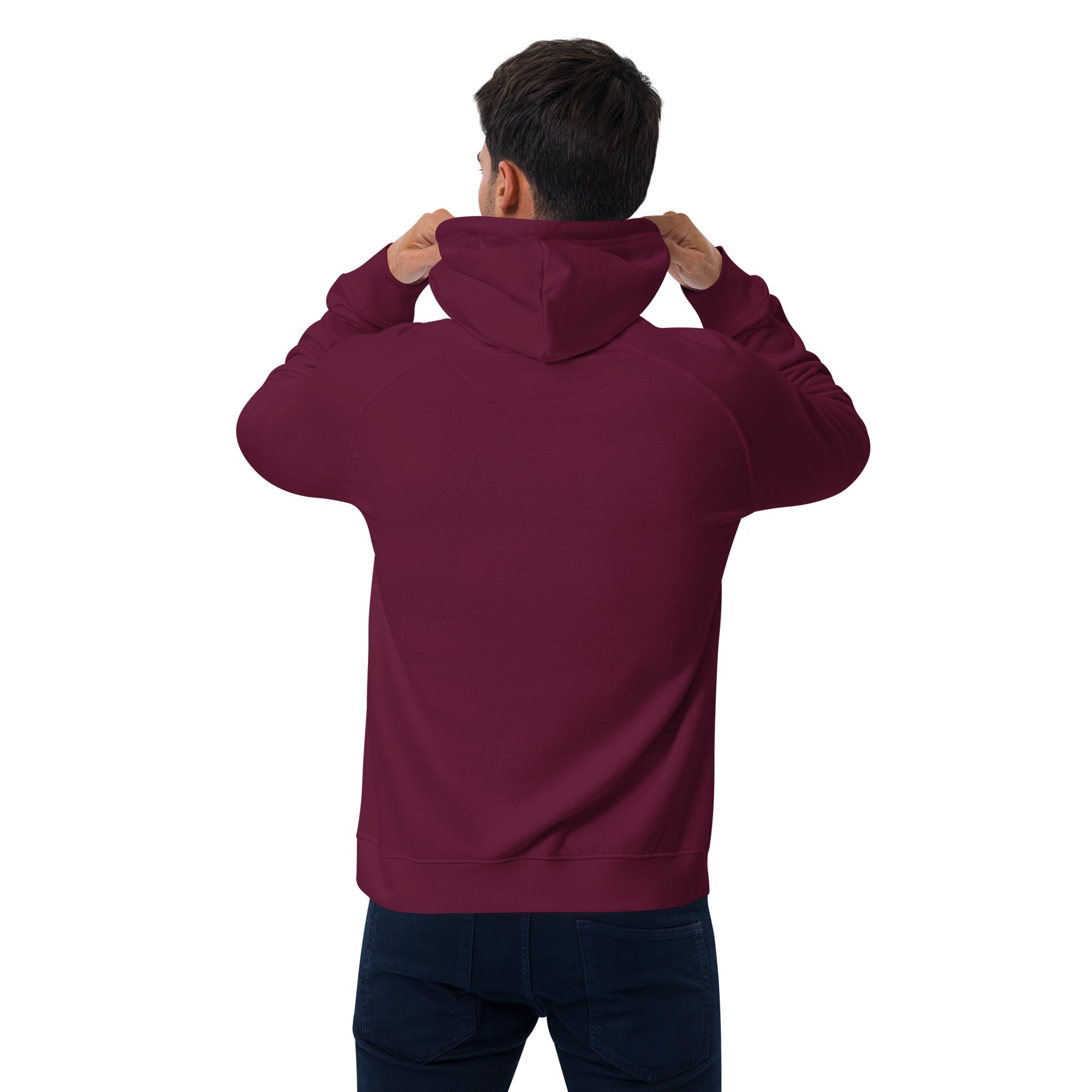 Unisex Embroidered Eco Raglan Hoodie. - Jittr Coffee Co