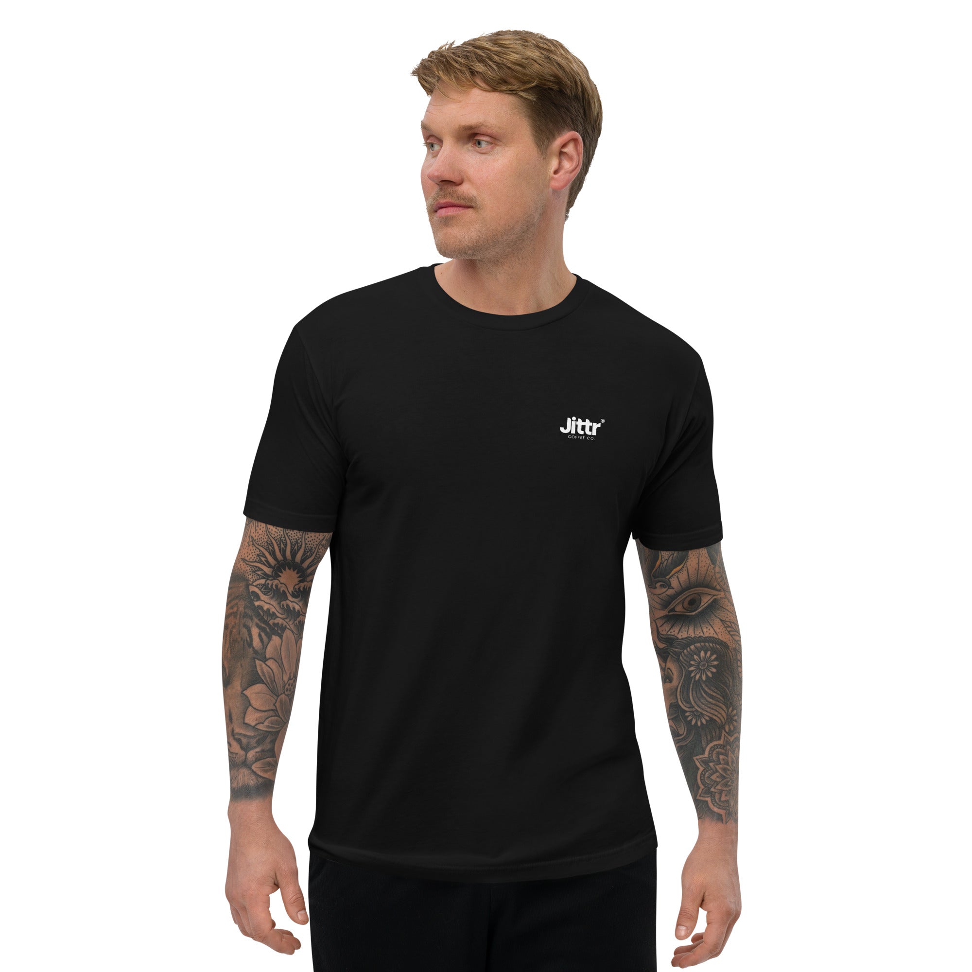 Men's Black Short Sleeve T-shirt. - Jittr Coffee Co